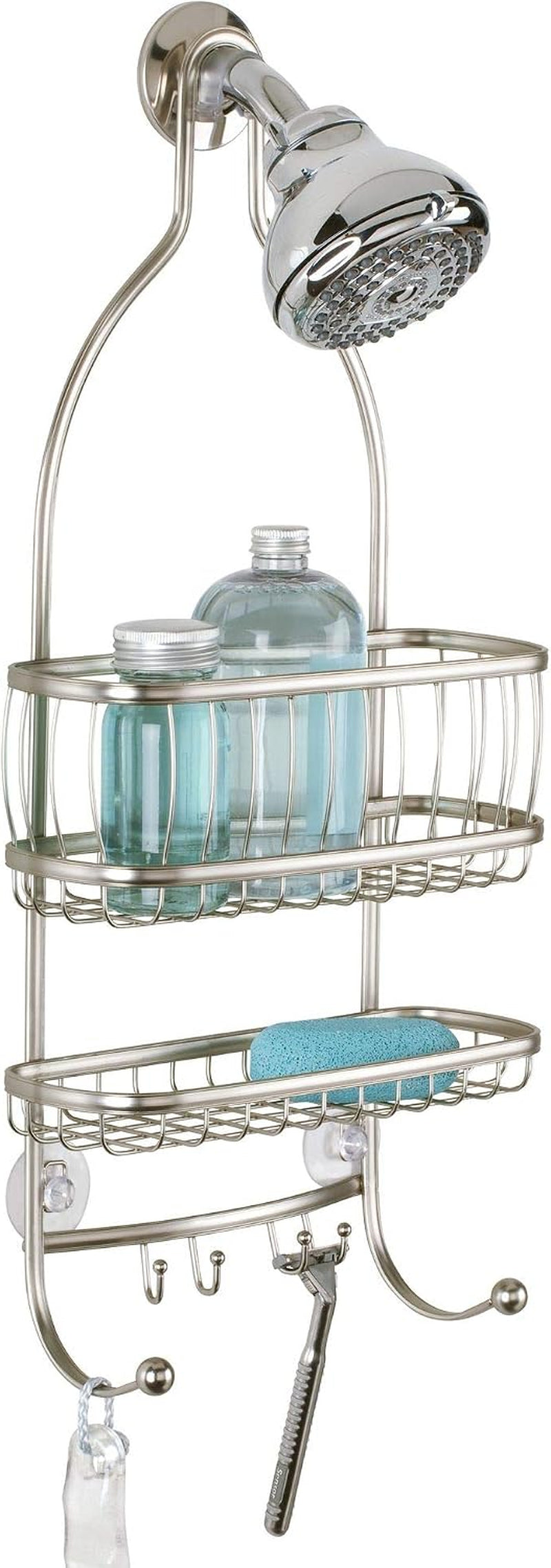 york-metal-wire-hanging-shower-caddy-satin-silver