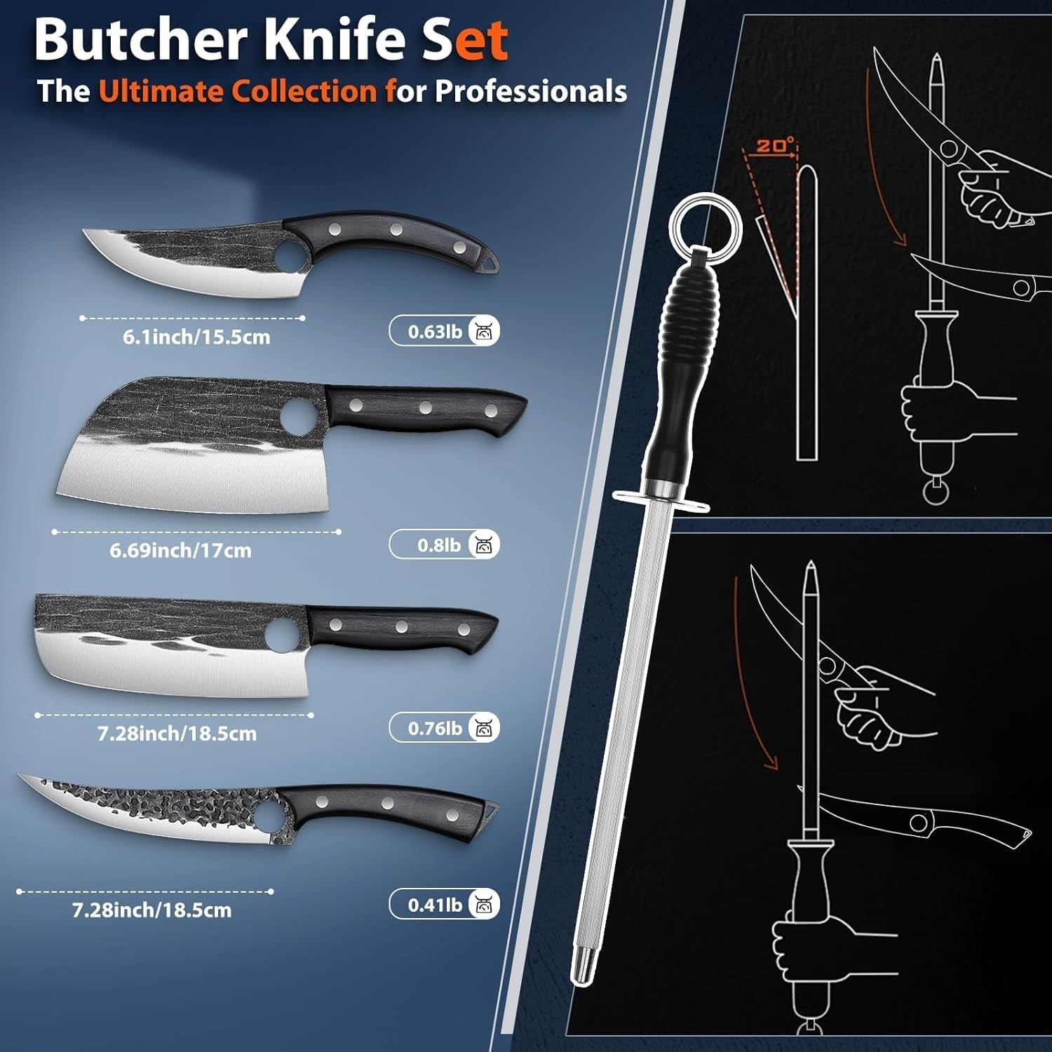professional-butcher-knife-set-7-pcs-hand-forged-bbq-knife-sets-high-carbon-steel-full-tang-ergonomic-rosewood-handle-non-stick-hammer-texture-gift-box-for-kitchen-outdoor-cooking