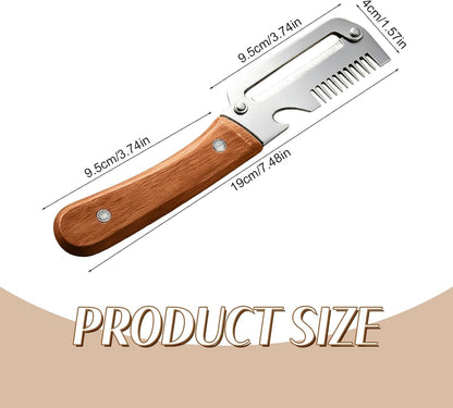 2026 Upgrade Vegetable Peeler with Wooden Handle, Stainless Steel Wide Blade Potato and Carrot Peeler, 3-In-1 Veggie Peeler with Scallion Shredder and Bottle Opener for Kitchen, Camping and Travel7