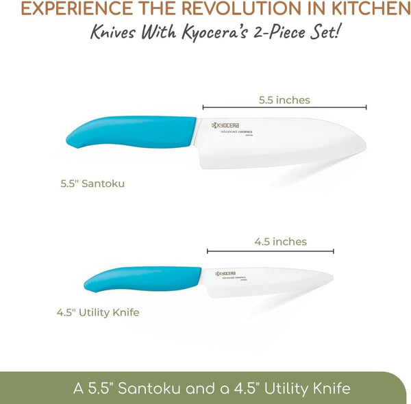 Revolution 2-Pc Ceramic Knife Set: 5.5” Santoku & 4.5” Utility3