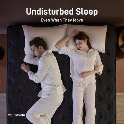 Queen Mattress 14 Inch, Medium Firm Hybrid Mattress in a Box with Memory Foam & Pocket Coils, Cooling Breathable Cover, Low Motion Transfer, Reinforced Edge Support, Dark Gray6