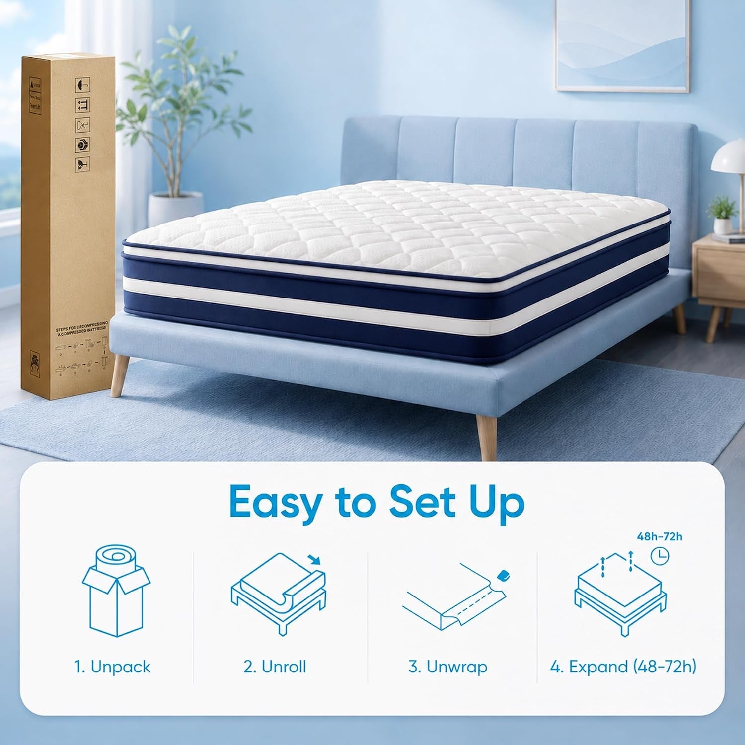 12-inch-full-mattress-hybrid-coil-and-gel-memory-foam-for-back-pain-medium-firm-bed-in-a-box-with-certipur-us-foam