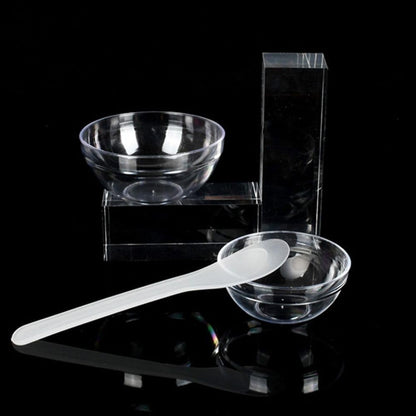 10Pcs Plastic Cosmetic Mix Bowl, 7.5X3.5Cm Transparent Facial Mask Mixing Bowl, Prep Measuring Cup DIY Stirring Bowls Cosmetic Beauty Tool for Home Salon4