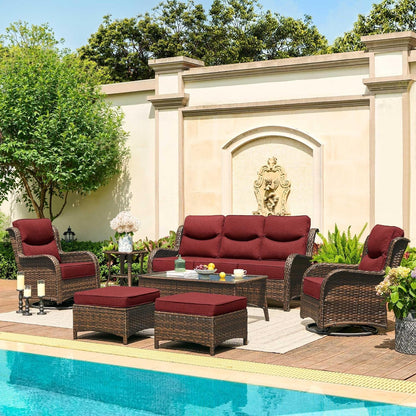 Luxury Outdoor Patio Furniture Set with 6-Inch Thick Cushions1