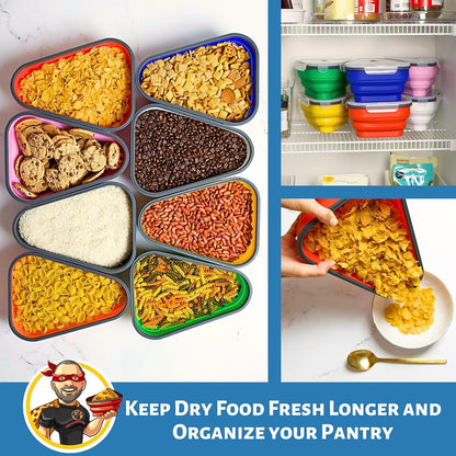 The Perfect ™ - Reusable Pizza Storage Container with 5 Microwavable Serving Trays - Bpa-Free Adjustable Pizza Slice Container to Organize & save Space, Red9