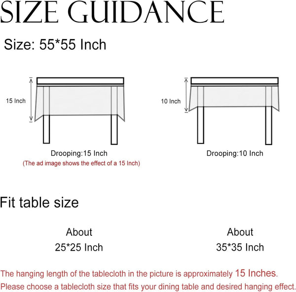 Designer Linen Small Square Tablecloth,55"X55"-Segerman B7