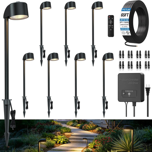 5CCT Low Voltage Pathway Lights, 8-Pack 6W LED Landscape Path Lights1