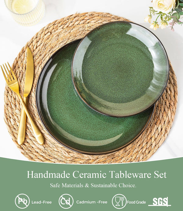 Ceramic Dinnerware Sets for 6,18Pcs Porcelain Plates and Bowls Set2