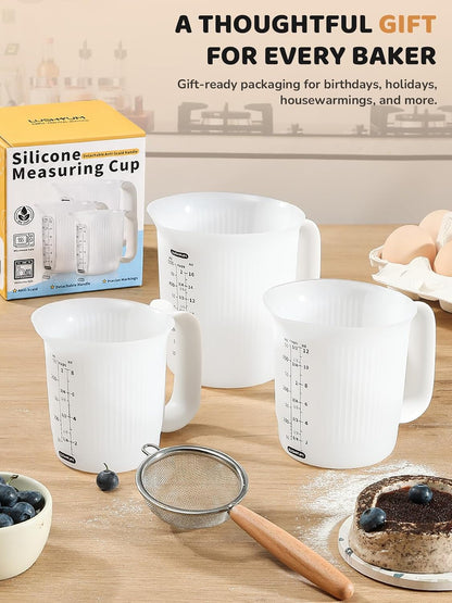Silicone Measuring Cups for Melting Chocolate, Detachable Handles7