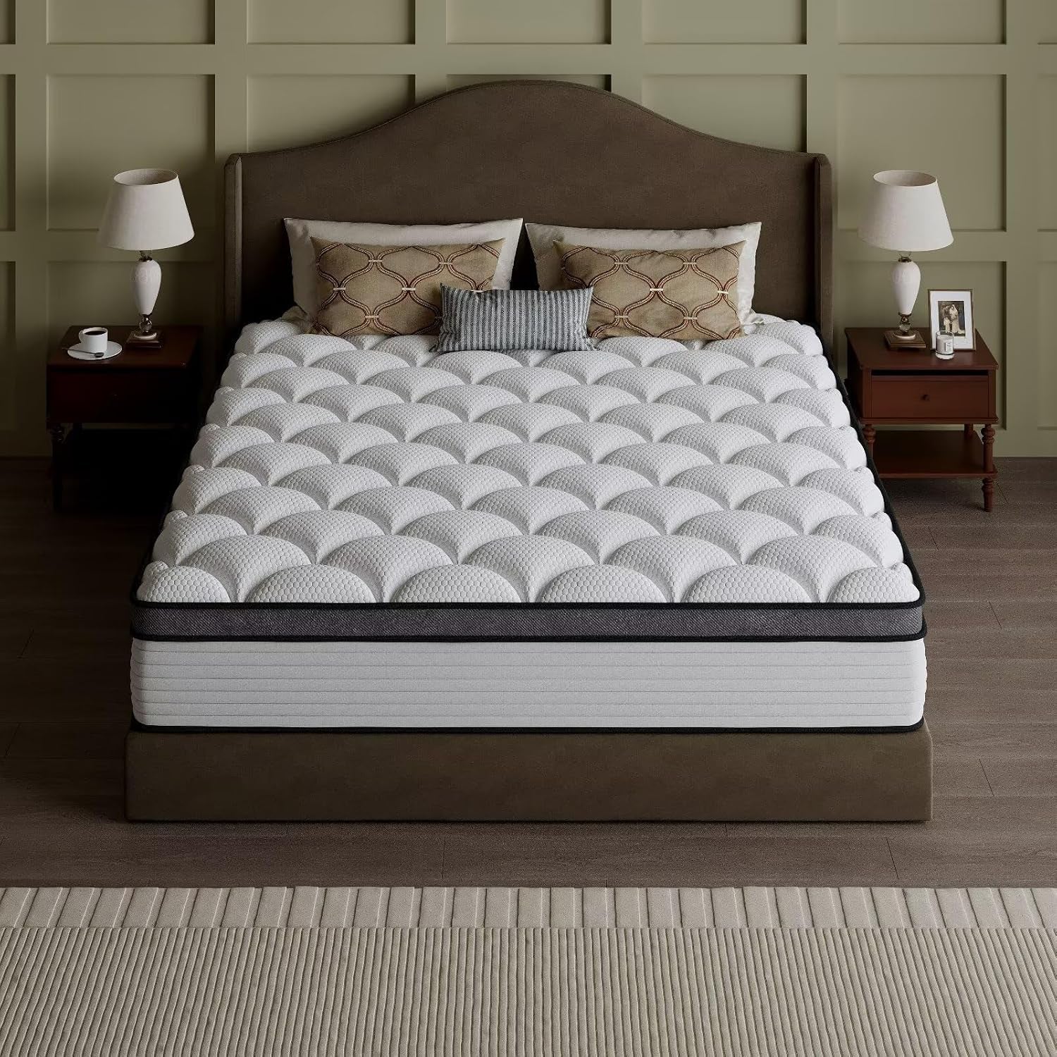 full-size-mattress-14-inch-hybrid-bed-in-a-box-green-tea-cooling-gel-memory-foam-certipur-us-certified-fiberglass-free-pressure-relief-for-back-pain-breathable-safe-sleep