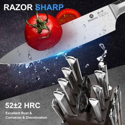 16-Pieces Knife Set, High-Carbon Stainles Steel Kitchen Knife Set2