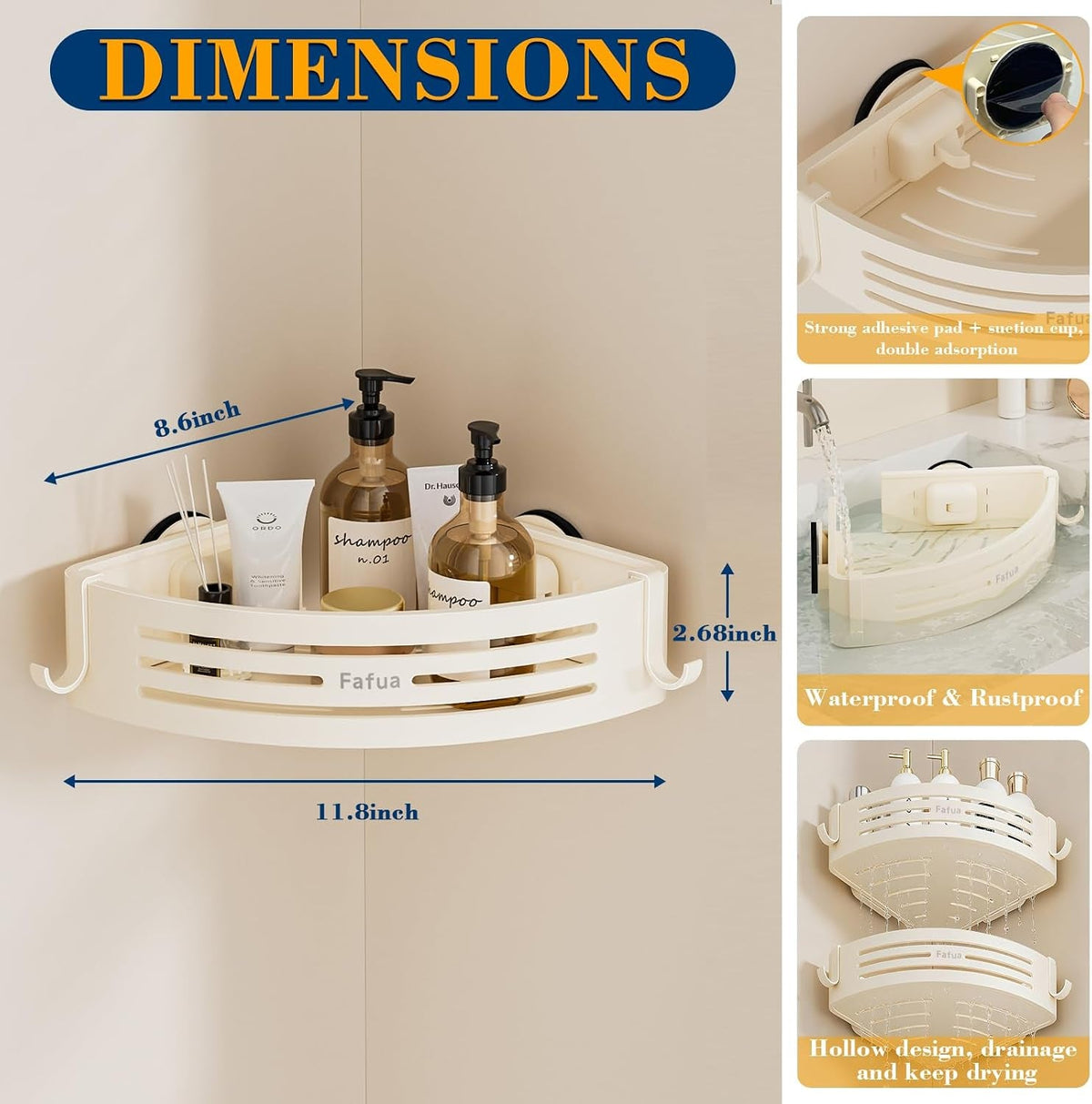 corner-shower-caddy-suction-cup-no-drilling-hanging-shower-shelves-with-hooks-waterproof-rustproof-removable-shower-organizer-for-bathroom-storage