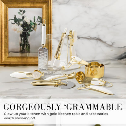 White & Gold Cooking Utensils Set, 8-Piece5