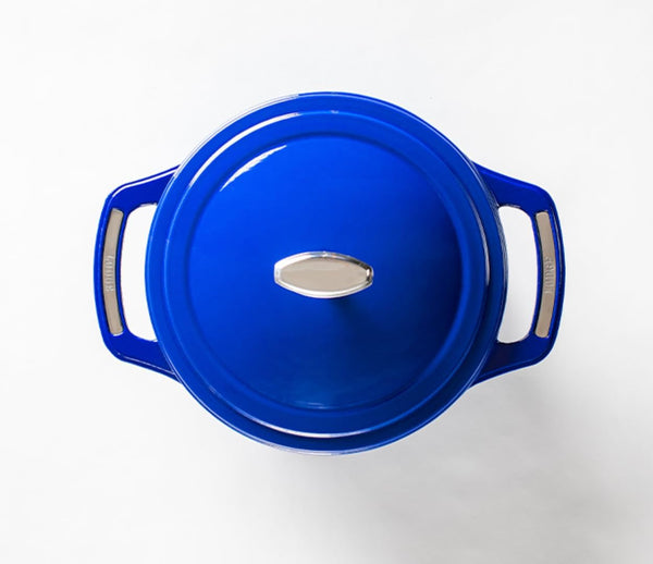 USA Enamel 4.5 Qt Enameled Cast Iron Dutch Oven - Cast Iron Cookware - Dutch Oven Pot with Lid - Smoothing Sailing Color - 4.5 Qt Capacity6