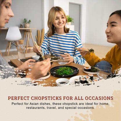 52USA Disposable Bamboo Chopsticks (100 Sets), 9'' Long Chinese Chopsticks | Individually Wrapped, Wooden Chopsticks, Clear Bag, Bulk2