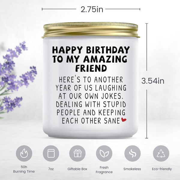 Happy Birthday Gifts for Women Best Friend, Lavender Candle7
