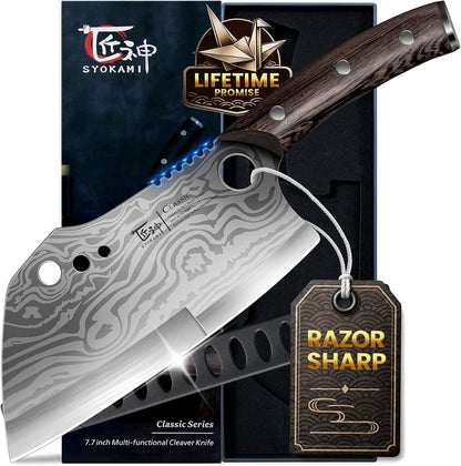 Meat Cleaver Chef Knife with Sheath, 7.7 Inch Butcher Knife1