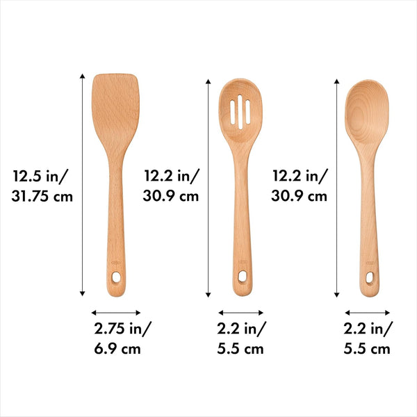 OXO Good Grips Wooden Utensil Set for Cooking, 3-Piece2