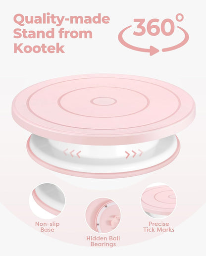 158 Cake Decorating Kit Baking Supplies Tools for Beginners & Pros | Cake Stand Turntable, Icing Piping Tips, Disposable Reusable Pastry Bag, Spatulas, Video Tutorial, Pattern Chart2