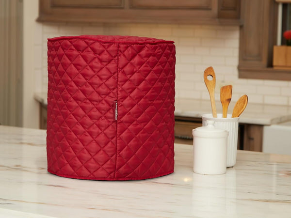 Rice Cooker Cover, 11" Diameter X 12"H, Red | Slip-On Design, Quilted 2-Layer Polyester with Padding, Stain-Resistant, 3-Year Warranty5