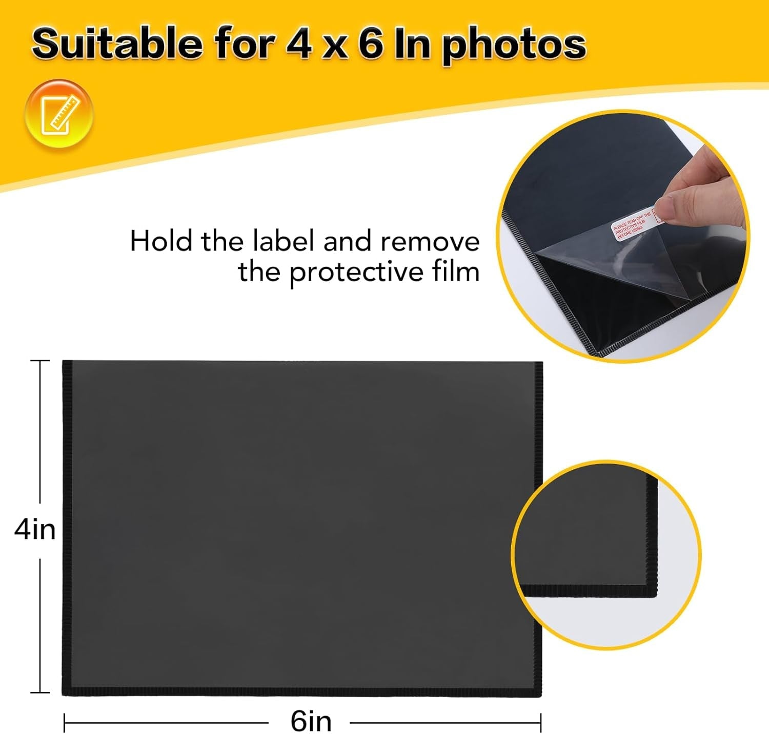 15-pack-magnetic-picture-frames-for-refrigerator-4x6-inch-black