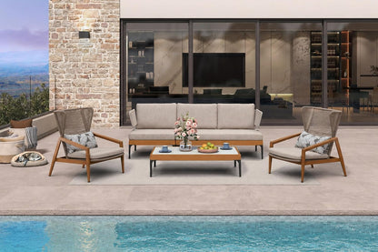 6 Pieces Patio Conversation Sets with 2 Chairs & Table2