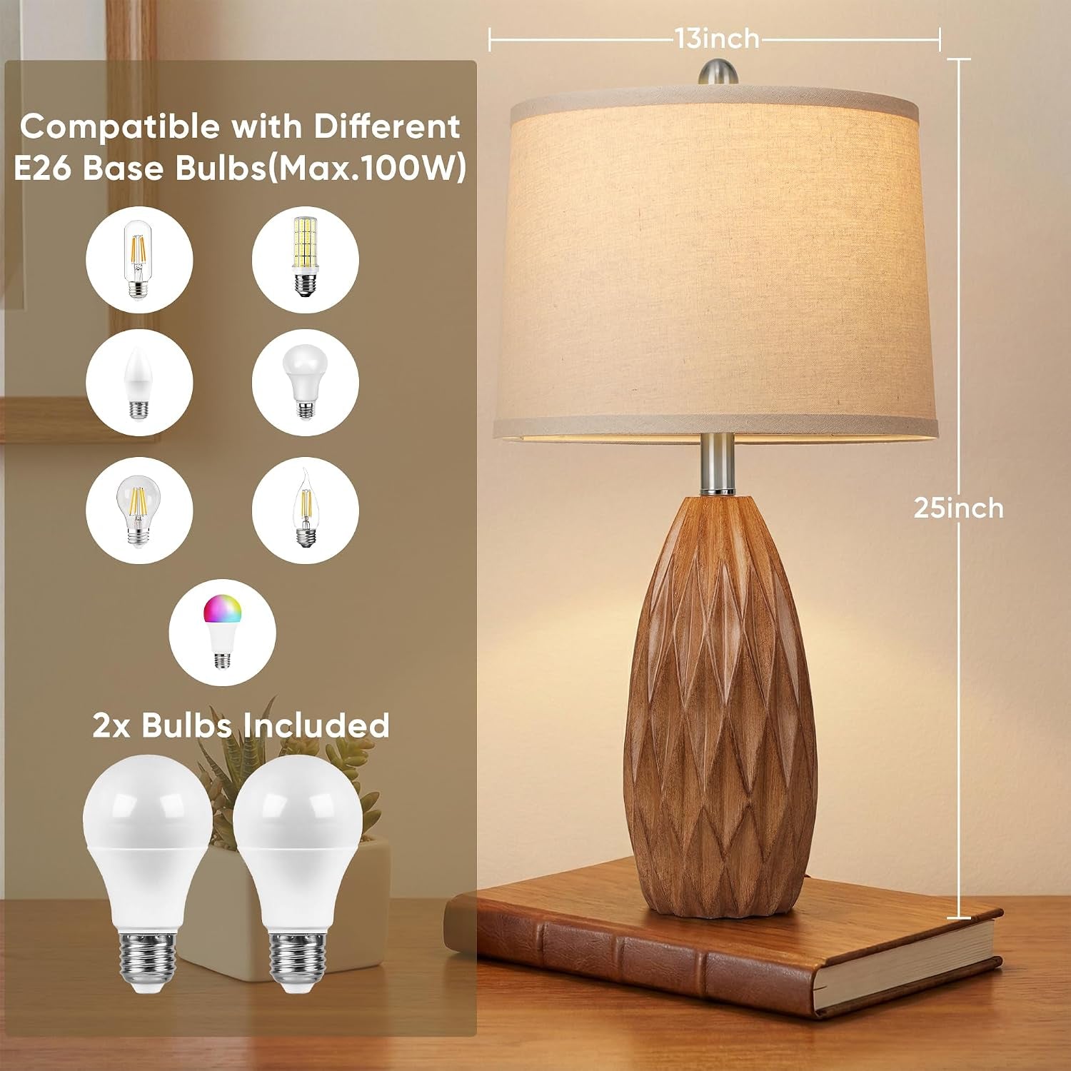 25-modern-table-lamp-wood-grain-resin-table-lamp-nightstand-lamp-diamond-shaped-resin-body-rotary-switch-2-bulbs-included-bedside-lamps-for-living-room-bedroom-office-reading-light-home