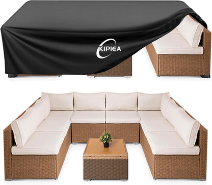 Patio Furniture Covers Waterproof Winter, Heavy-Duty Outdoor Furniture Set Covers for Table Chairs, Anti-Uv, No Tears or Fading (110" L X 84" W X 28" H)1