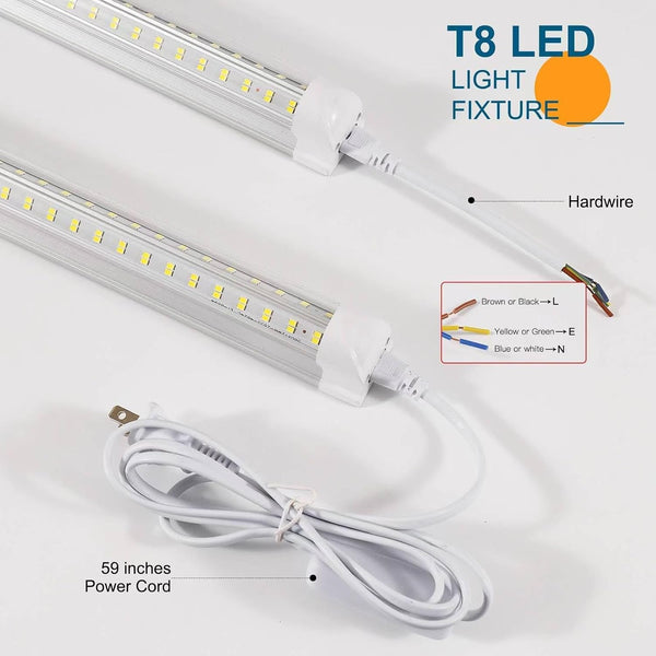 Led Shop Light,3Ft Led Lights 36W 6500K 5000LM Daylight,Led Shop Light 3FT 110V Linkable Clear Cover Integrated V-Shape for Shop Garage Warehouse Workbench Workshop(4-Pack3
