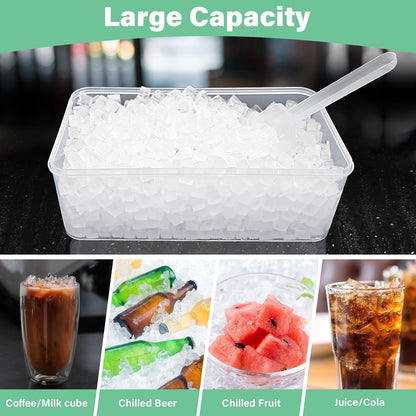Mini Ice Cube Tray for Freezer:  Small Ice Trays for Freezer with Bin - 117×4PCS Easy Release Nugget Ice Tray - Crushed Ice Tray with Container5
