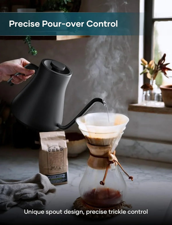 Gooseneck Electric Kettle, Temperature Control | Stainless Steel Inner, 1200W Quick Heating, for Pour over Coffee, Brew Tea, Boil Hot Water, 30 Oz, 0.9L, Black4