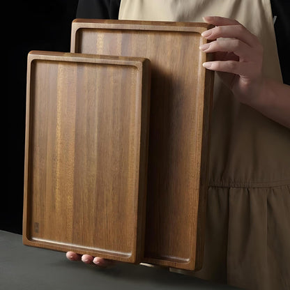 Acacia Wood Serving Tray 14X10 Charcuterie Board & Non-Slip Pads7