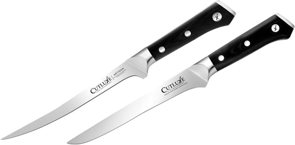 7" Fillet Knife for Fish & Meat and 6" Boning Knife – Razor Sharp, Flexible High Carbon German Steel, Full Tang Ergonomic Handle Design1