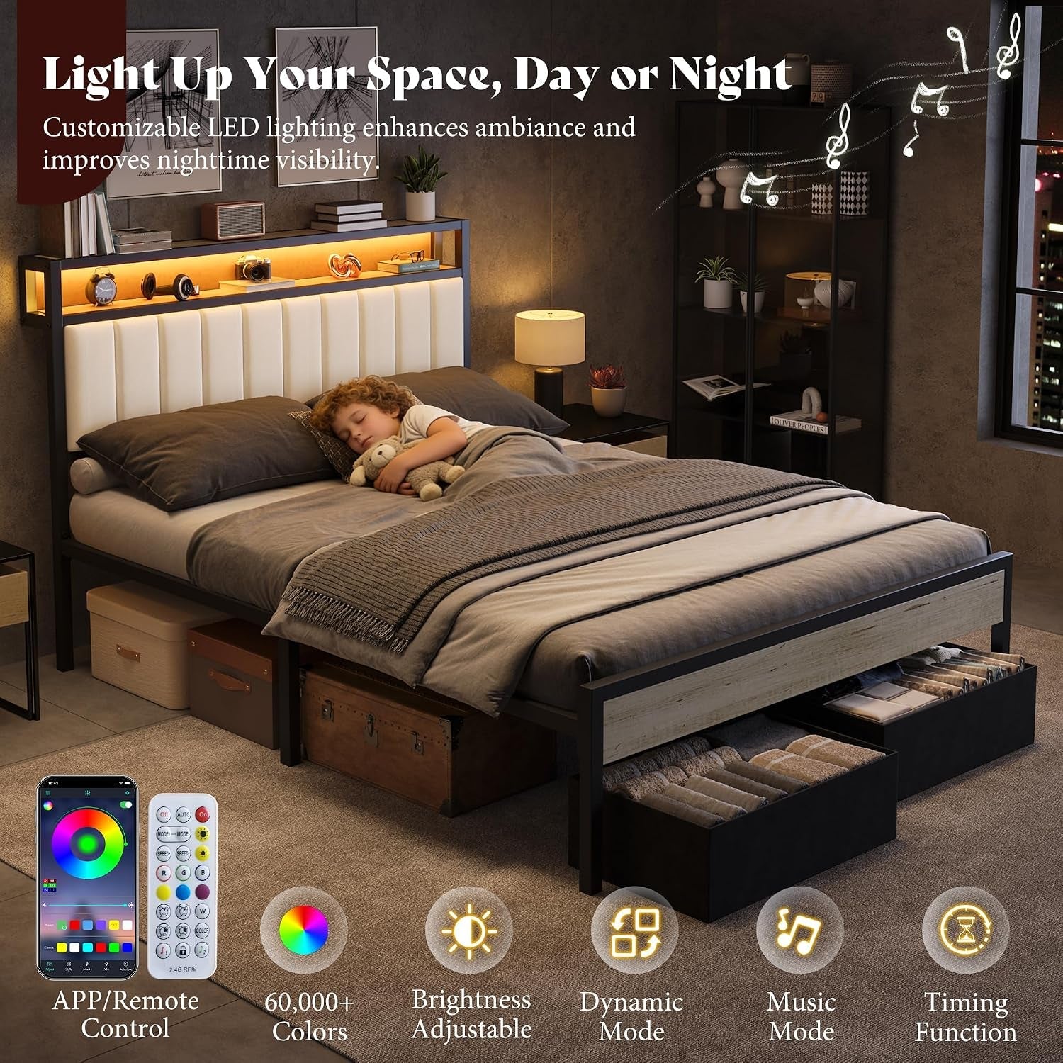 queen-bed-frame-with-led-lights-2-tier-storage-headboard