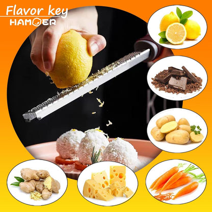 Zester Channel Knife & Micro Plane Grater Tool Set Ergonomic Handle3