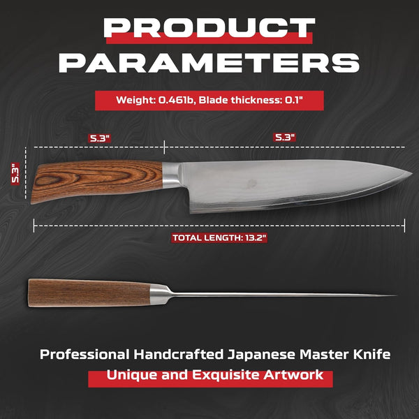 Damascus Chef Knife 8 Inch, Professional Kitchen Knife with VG10 Steel Core 67 Layers, Full Tang Cooking Knife with Ergonomic Walnut Handle, Gift Box Included2