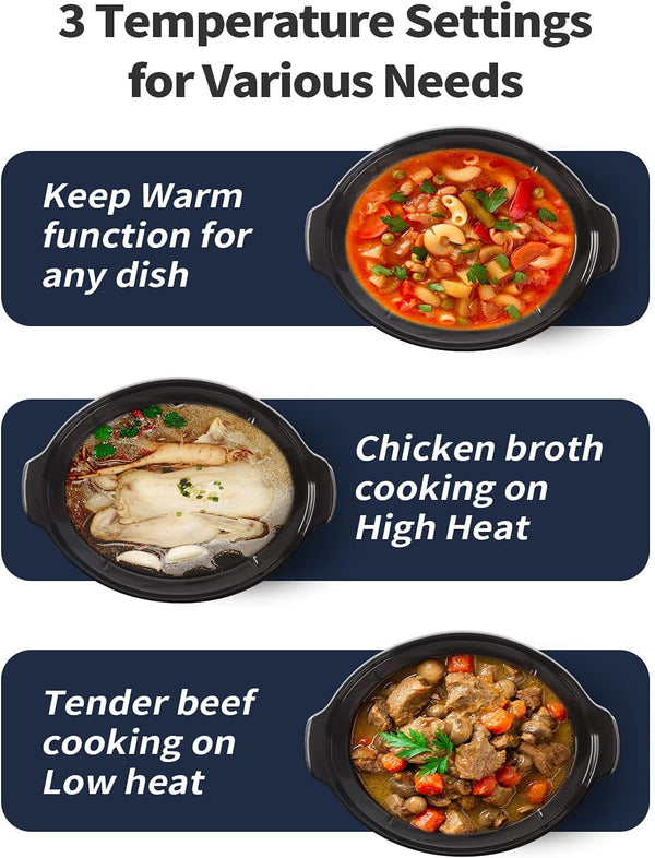 [NEW LAUNCH]  8.5-Quart Programmable Slow Cooker, Larger than 8 Quart, More Practical than 10 Quart, with Digital Countdown Timer, Free Liners Included for Easy Clean-Up, Black, Oval…3