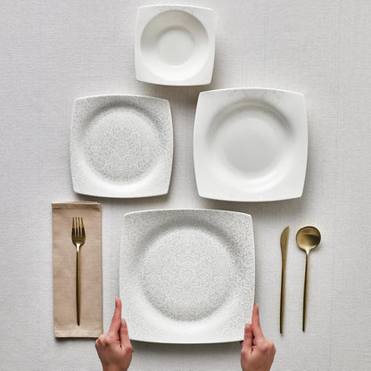 New Flava Bone China Dinnerware Set for 6, 24-Piece White Dinner Set, Lightweight & Durable Fine Bone China Plates and Bowls, Elegant Tableware for Everyday Dining and Special Occasions4