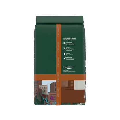 Starbucks Ground Coffee, Medium Roast Hot or Iced Coffee, Pike Place Roast, 28 Oz | 100% Arabica Ground Coffee; Medium Roast Pike Place Roast; 1 Bag, 28 Oz9