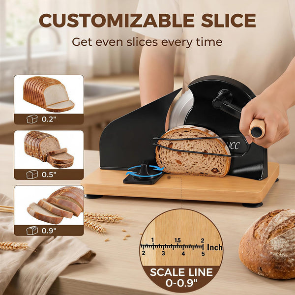 Manual Bread Slicer for Homemade Sourdough Bread, Adjustable Thickness4