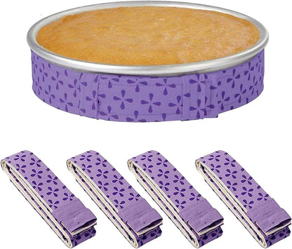 4-Piece Cake Pan Dampen Strips | Super Absorbent Thick Cotton Strips for Baking, Cake Leveler and Baking Supplies1