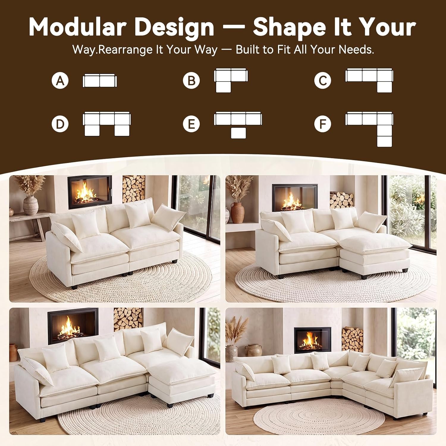 77-cloud-chenille-loveseat-sofa-couch-with-pillows-2-seater-beige
