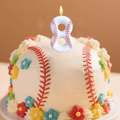 Baseball Birthday Number Candles for Cake White Number 1 Rookie of the Year 1St Birthday Candle Baseball Cake Topper for Baseball Birthday Party Decorations8