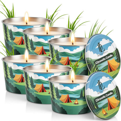 Citronella Candles Outdoor, Soy Wax 2.2 Oz 6 Pack1