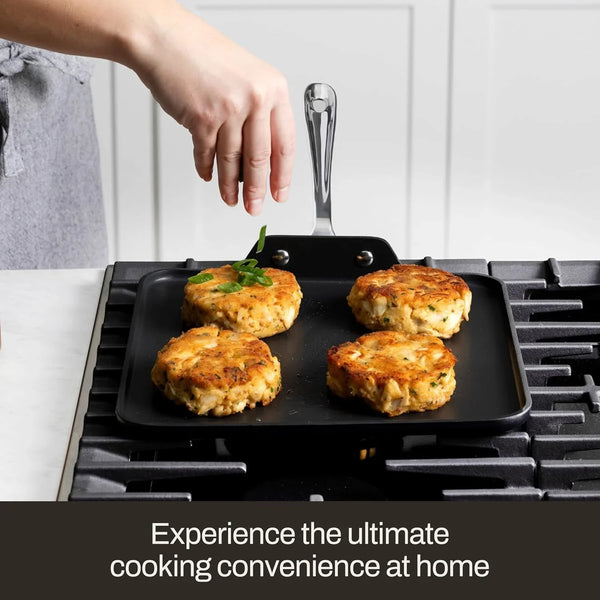 All-Clad HA1 Expert Nonstick, 11" Griddle Pan | Versatile Griddle Pan for Variety of Meals,Scratch-Resistant Exterior, Warp Resistant, Dishwasher Safe, Oven Safe up to 500°F4