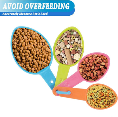 Pet Food Scoops Plastic Measuring Cups Set for Dog Cat and Bird Food3