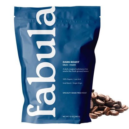 Coffee Dark Roast Whole Beans - Organic - Low Acid - Single Origin - Non GMO - Mold Free - 12 Ounces1