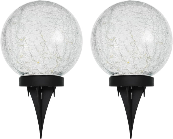 5.9" Large Solar Globe Lights Outdoor Waterproof -2 Pack, 5.9 In8