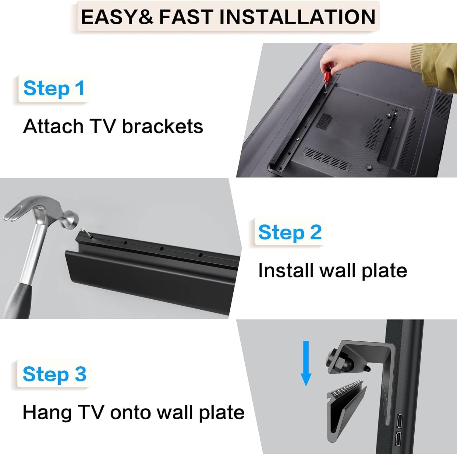 no-drill-drywall-tv-mount-no-stud-tv-wall-mount-for-most-brand-22-55-inch-tvs-up-to-100-lbs-easy-install-no-stud-studless-tvs-wall-mount-include-all-hardware-level-bubble-meter