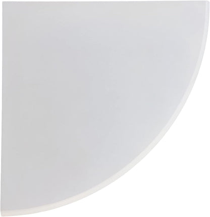White Marble Corner Shower Shelf for Bathroom, 9'' X 9'' X 0.8'' Faux Marble Corner Shelves for Bathroom Wall Mounted Both Side Polished (1, White)4